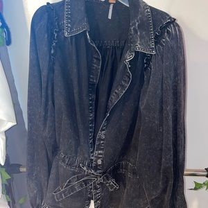 light washed black jacket